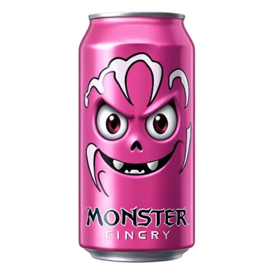 Pink monster energy drink with the logo of original monster company energy drink do not add the face in it just normal monster can  sticker