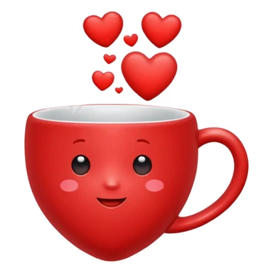 heart-shaped cupheart-shaped pillow sticker