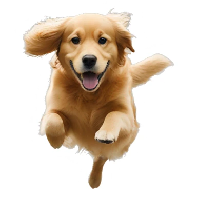 Golden retriever jumping sticker