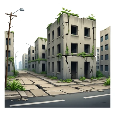 Dystopian Apocalyptic Aesthetic Scenery Deco sticker