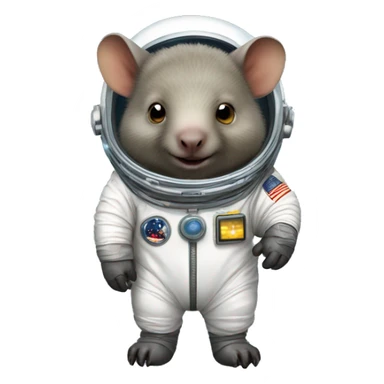 wombat in spacesuit sticker