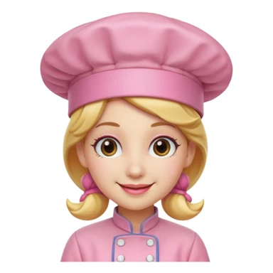 Pink chef hat princess peach sticker