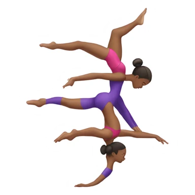 2 girls doing acro gymnastics  sticker