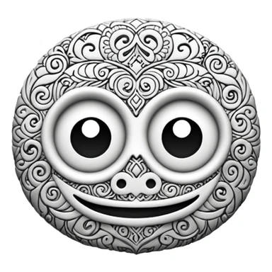 Black and white doodle  sticker