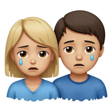 boy and girl heart break sticker