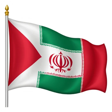 Iran flag with Pahlavi logo sticker