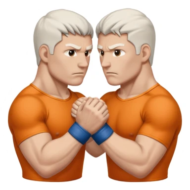 two white hands thumb wrestling sticker