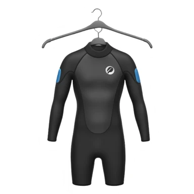 wetsuit hang on a hanger full sticker