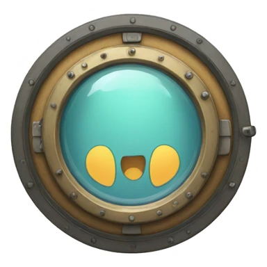 cartoon porthole frame sticker