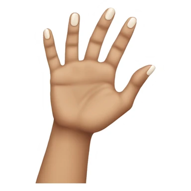 Light skin hand with painted nails doing the stop right there hand sign sticker