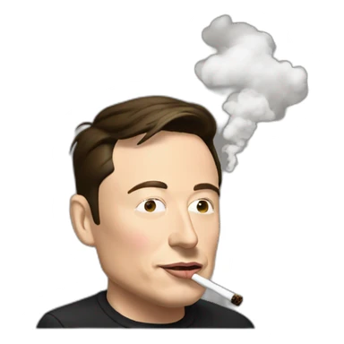 elon musk smoking hash sticker