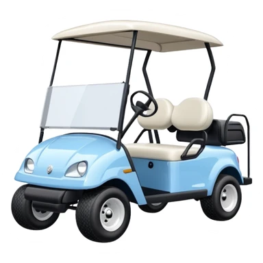baby blue golf cart sticker