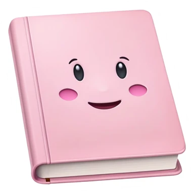 Pastel pink book sticker
