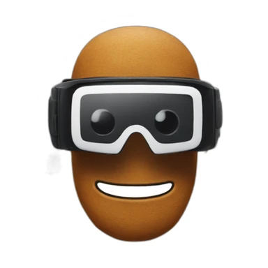 gingerbread man christmas in vr headset sticker