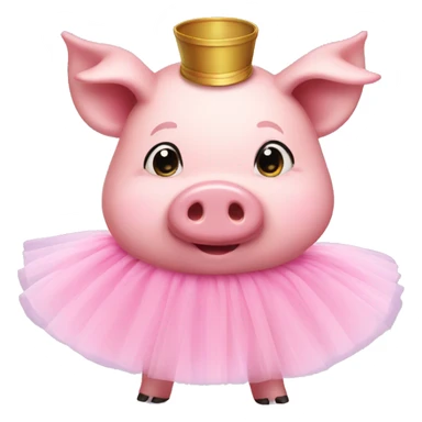 Pink pig in tutu sticker