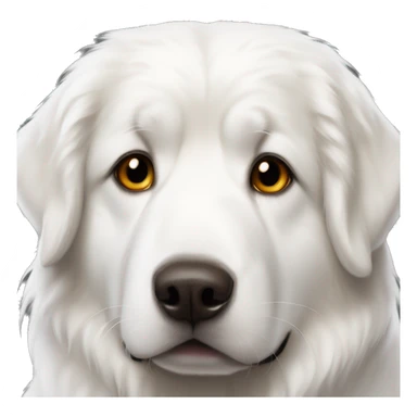 Great Pyrenees with brown eyes sticker
