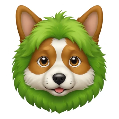 make the dogs fur green sticker