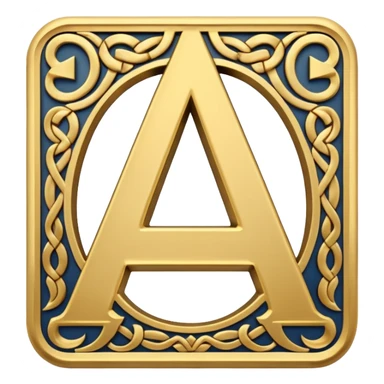 English letter and hieroglyph sticker