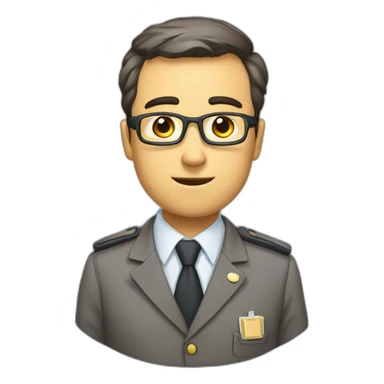 make emoji for civil servant with a lot of work with laptop sticker