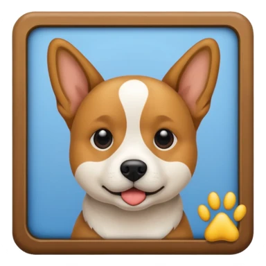 Dog near picture of dog sticker