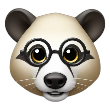 A badger with a monocle studying statistics sticker