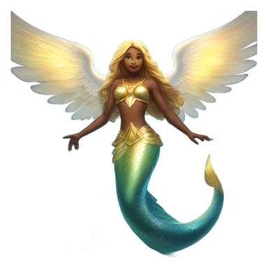 Archangel brings mermaid to heaven  sticker