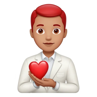 Man in love with heart sticker