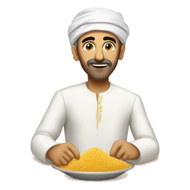 Zemmour eating a Couscous in arabic clothes sticker