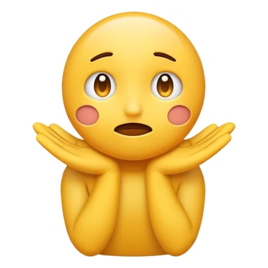 A yellow emoji with his legs connecting to his head shrugging in confusion sticker