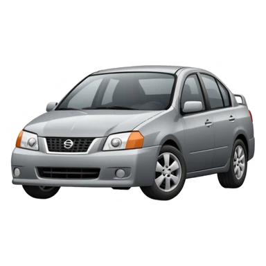 a sad Nissan Sentra sticker