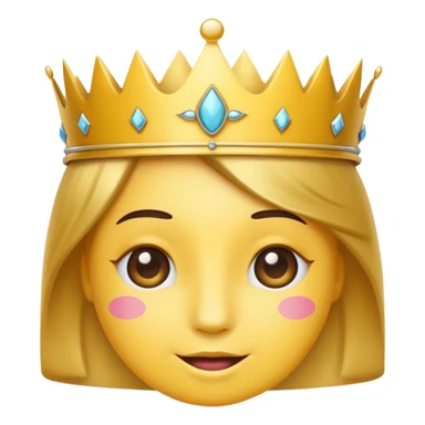 Wink emoji with crown sticker