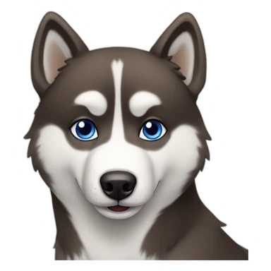 Husky different eyes one blue one brown sticker