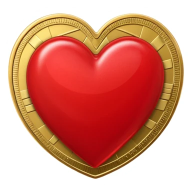 "Realistic HD heart fully merged with money, red glossy heart seamlessly fused with cash textures and gold tones, glowing dramatic light, symbolizing love and wealth becoming one, white background." sticker