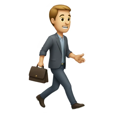 man avoiding payment sticker