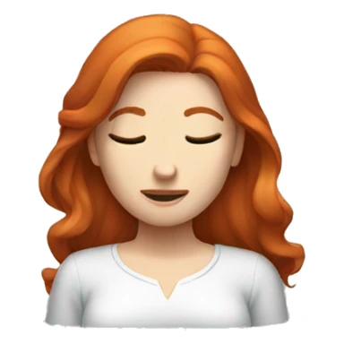 Redhead woman bowing sticker