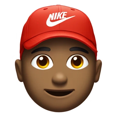 Red hat with Nike swoosh on the front  sticker