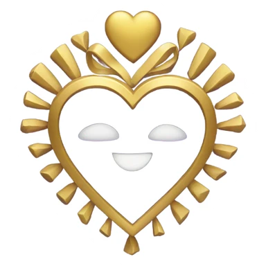 Purple and gold heart  sticker