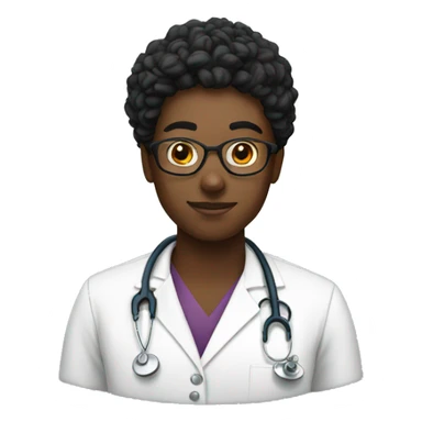 black medical student sticker