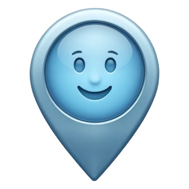 Soft blue location pin sticker