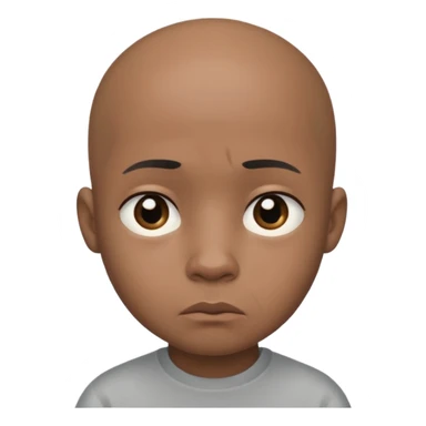 Little bald sad black boy no tears sticker
