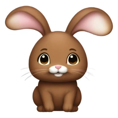 brown minilop bunny sticker