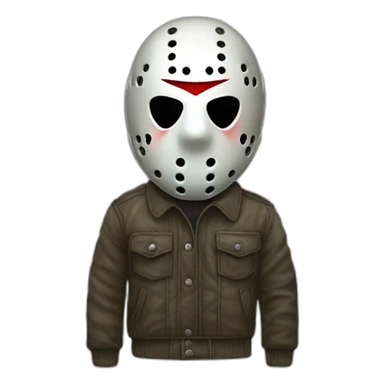 jason voorhees with a beanie on sticker