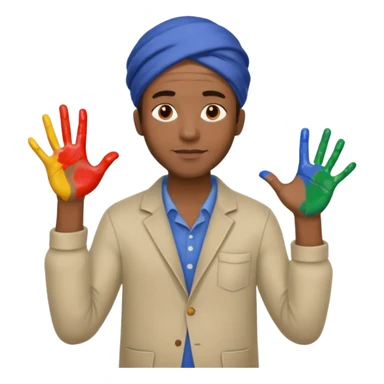 Ceramic Painter black man sticker