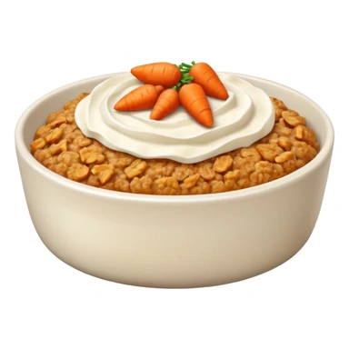carrot cake oats baked oats in a bowl like oat meal  sticker
