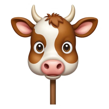 maak een koe op stokje sticker