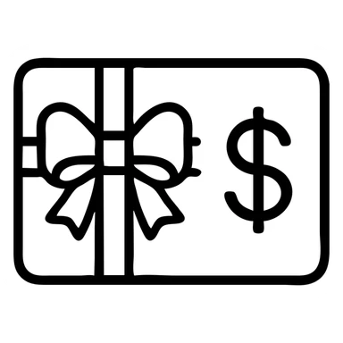 create gift certificate icon on transparent background png sticker