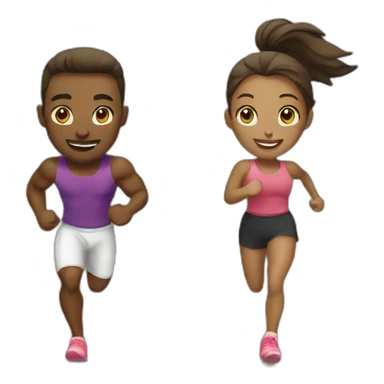 couple training together sticker
