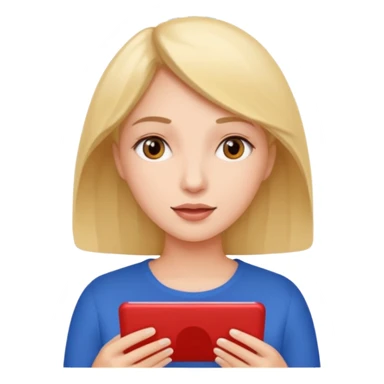 a woman talking and English letters around her sticker