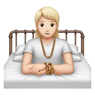 chain attached to hand in bedframe sticker