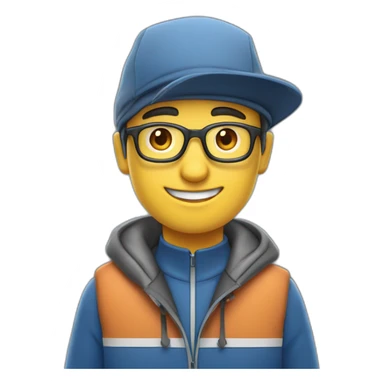 Profesor Educación Física con gorro de pescador Adidas joven  sticker